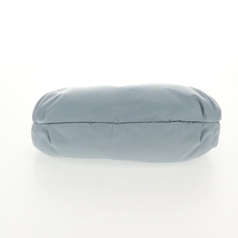 PRADA Chain Shoulder Bag Nylon Light Blue Silver Auth 145974M - Picture 7 of 16